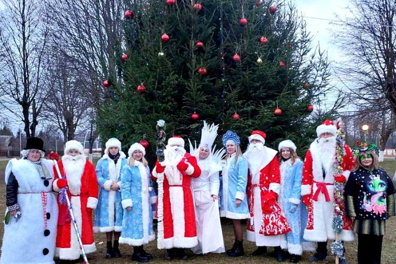 В агрогородках Зельвенщины зажгли новогодние огни на ёлках фоторепортаж
