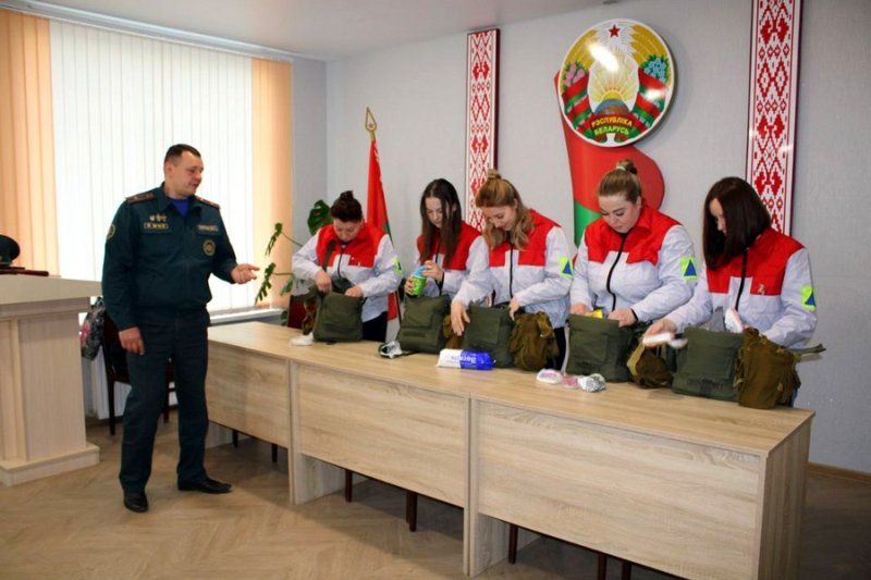 Санитарные и пожарные дружины госпредприятия Голынка отработали действия по ликвидации ЧС на производстве