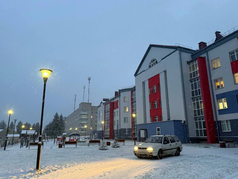 Первый снег в Зельве фоторепортаж