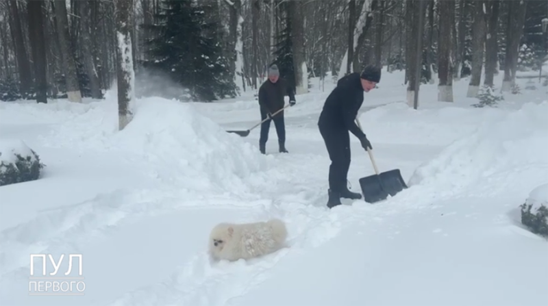 Лукашенко лично взялся за расчистку снежных сугробов