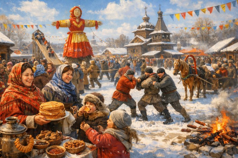 Прощаемся с зимой Масленичная неделя началась в Беларуси