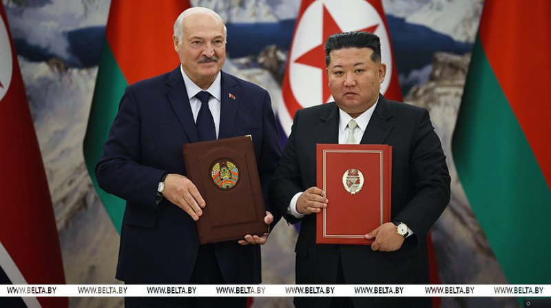 Лукашенко и Ким Чен Ын подписали договор о дружбе и сотрудничестве между Беларусью и КНДР  videobelby