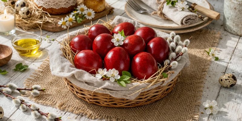 Яйца ярче спелой вишни к Пасхе  Раскрыт легкий способ окрашивания