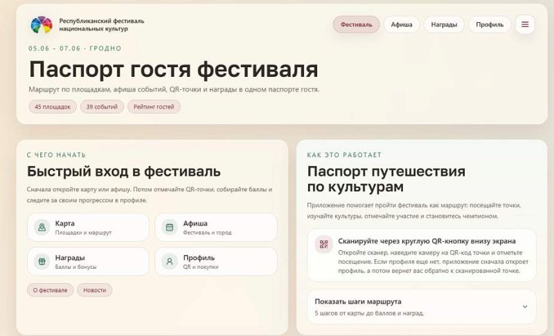 Программа карта площадок подворья интернетсервис с навигацией запустили к му фестивалю национальных культур