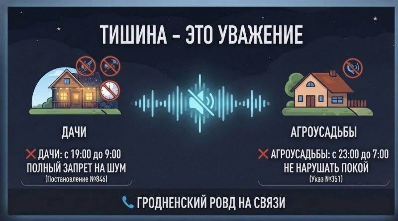 Шум на дачах и в агроусадьбах когда отдых становится нарушением  разъясняет Гродненское РОВД