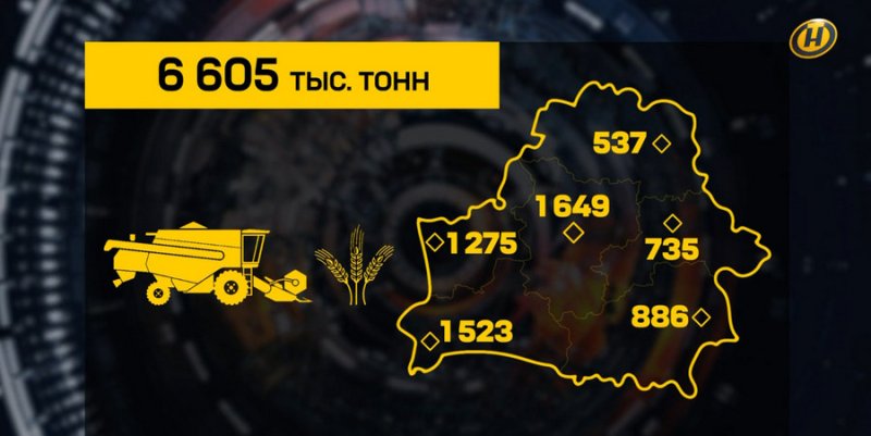 Темпы и цифры радуют В Беларуси намолочено более  млн тонн зерна